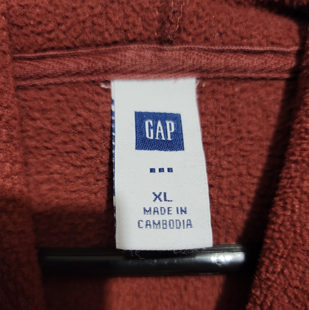 vintage y2k maroon gap sweatshirt hoodie pull on - Picture 4 of 14